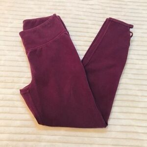FP Free People Movement Purple Criss Cross Cutout Ankle Leggings Women’s size XS